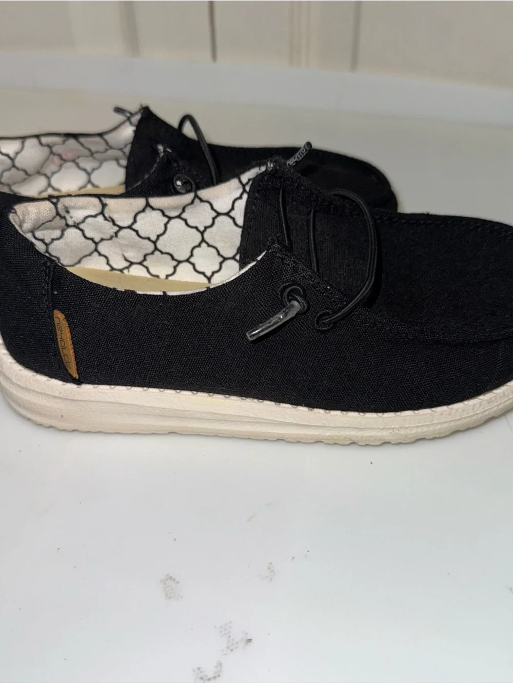 Hey Dude Wendy Black  Slip-On Shoes, Size 12 K.     Kids shoes